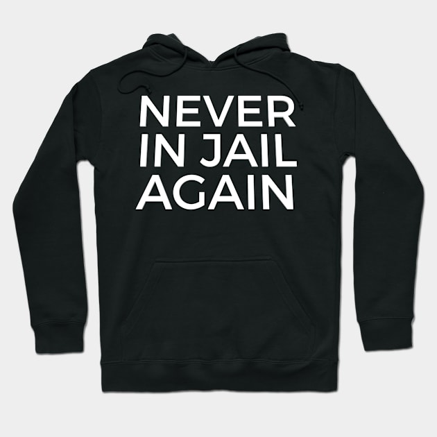 never in jail again Hoodie by FromBerlinGift